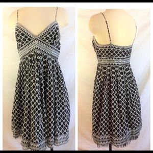 BCBG black and White sequin party dress like new